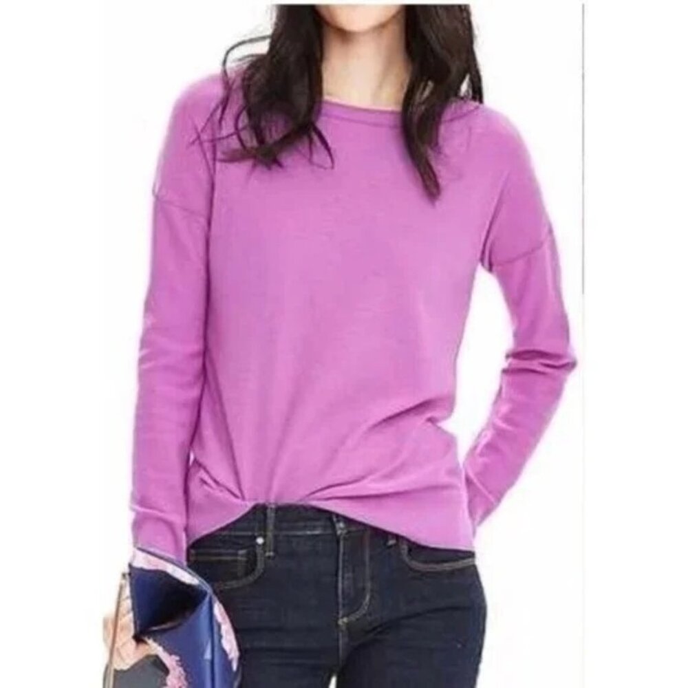 Banana Republic Filpucci Purple Merino Wool Italian Sweater M